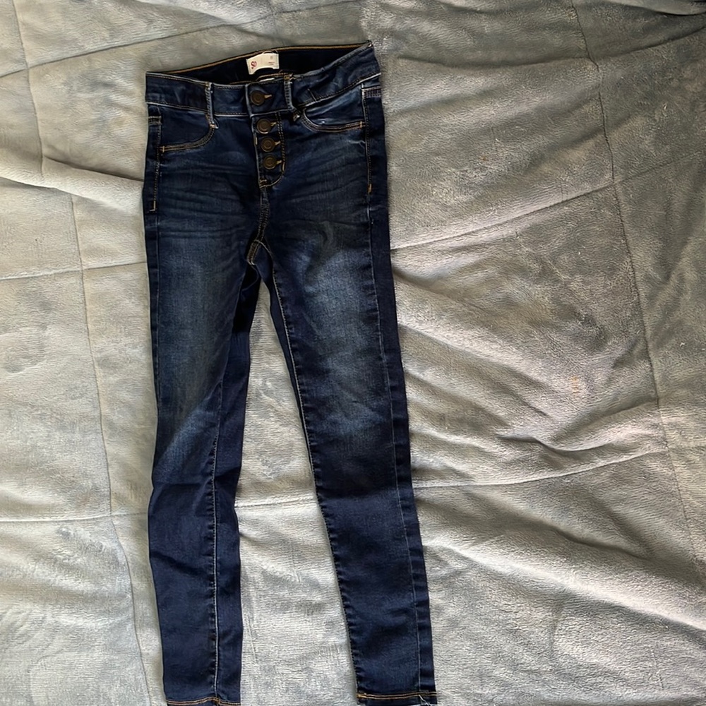 So Size 8 Girls Jeggings Jean Leggings with Adjustable Waistband and Back Pocket
